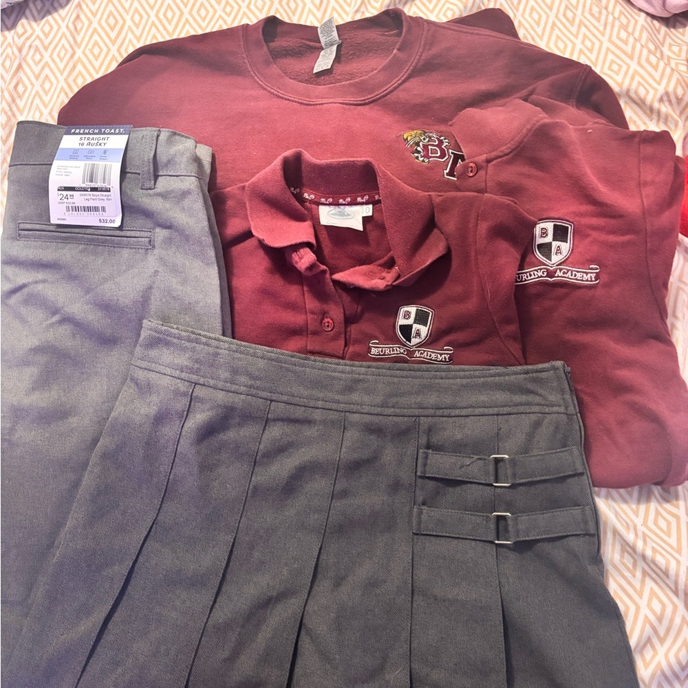 Public School Maroon Kids Polo Shirt